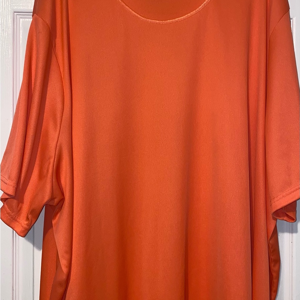 Maggie Barnes Vibrant Orange Short Sleeve Top